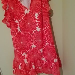 JCREW PRINTED FLUTTER DRESS XS